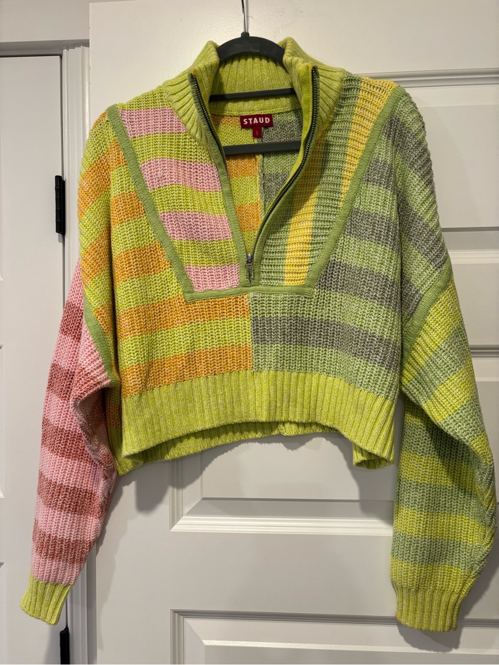 STAUD Cropped Hampton Sweater